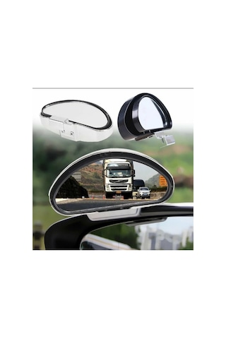 Oto Araç Araba Ayna Ek Kör Nokta Aynası Eğitmen Aynası Krom Oval 10x4 Cm