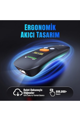 Tera 1600 Kablosuz 1d 2d Qr Barkod Okuyucu Ergonomik El Tipi 3in1 Bluetooth, 2.4g Kablosuz, Usb Süper Kod Çözme Cmos Sensörlü Tarayıcı