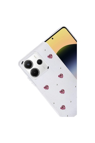 Xiaomi Redmi Note 14 4g Fiyonk Desenli Kapak - Desen 3 Beyaz