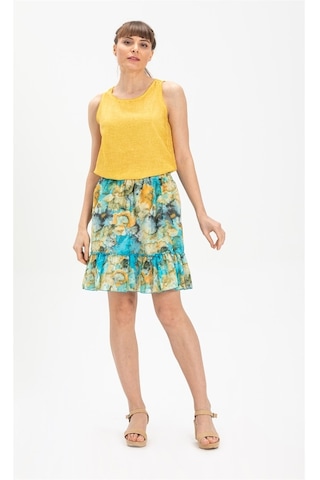 Vual Nesrin Kısa Etek Turkuaz Trkz