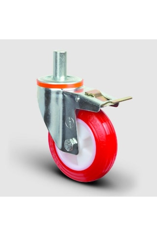 Em03Zkp125F Oynak Frenli Pimli Poliüretan Tekerlek Çap:125 Em03Zkp125F Oynak Frenli Pimli Poliüretan Tekerlek Çap:125