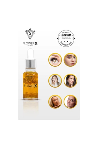 Flowerx Gerçek Papatya Taneli Kırşıklık için Göz Serumu 20 ML