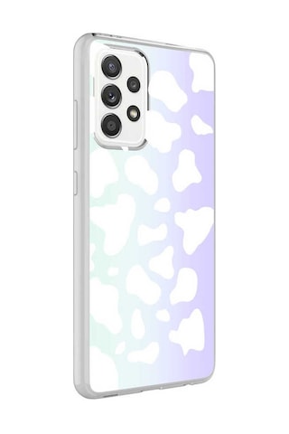 Samsung Uyumlu Galaxy A72 Kılıf Zore M-blue Desenli Kapak Cow No2