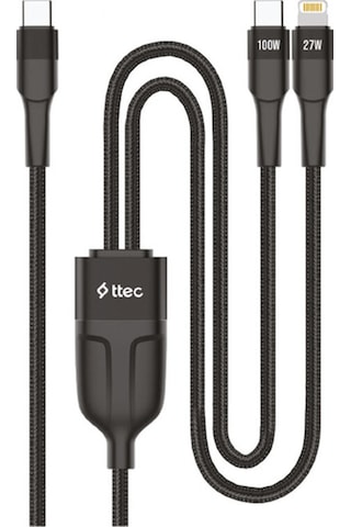 Alumicable Duo Usb-c Usb-c + Lightning 100w 150cm Hızlı Şarj Kablosu 2dk56s