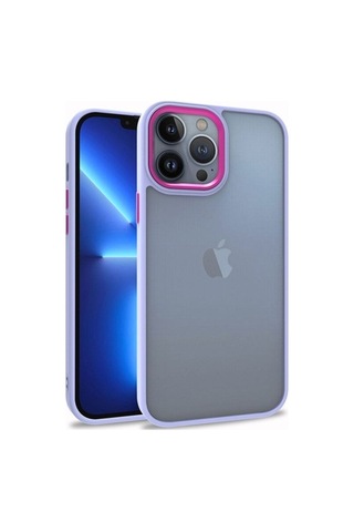 Apple Uyumlu iPhone 13 Pro Max Kılıf Zore Flora Kapak Lila