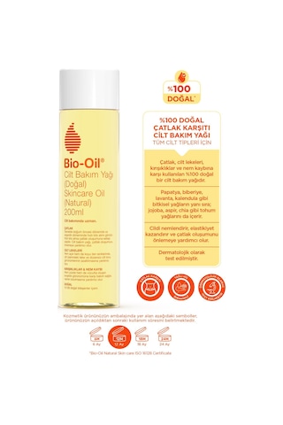 Bio-oil %100 Natural Çatlak Karşıtı Nemlendirici Cilt Bakım Yağı - Leke Karşıtı Bakım Yağı 200ml