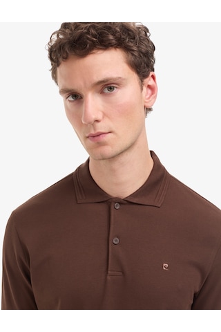 Pierre Cardin Erkek Koyu Kahverengi Tişört Basic 50325312-vr084