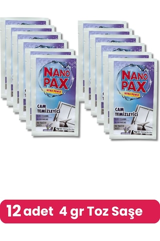 Cam Temizlik Toz Temizlik Saşesi 12 Adet X 4gr