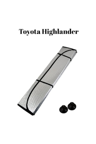 Toyota Highlander Uyumlu Ön Cam Güneşlik Perde Balonlu Metalize Alüminyum Katlanabilir 165x85cm Büyük Boy