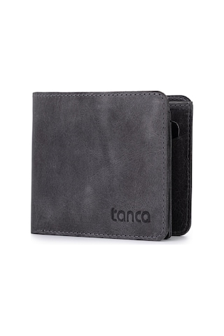 Tamer Tanca Erkek Hakiki Deri Gri Cüzdan 907 1364 Erk Czdn Sk25-26 Grı Crazy