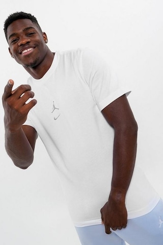 Nike Jordan Mvp Men's Jumpman T-shirt Erkek Günlük Nakış Swoosh Pamuklu Tişört Beyaz Beyaz