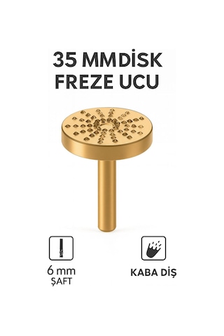 Senbang 35 Mm Ahşap Yontma Ve Şekillendirme Freze Ucu 6 Mm Şaft Kaba Diş Disk Freze Ucu