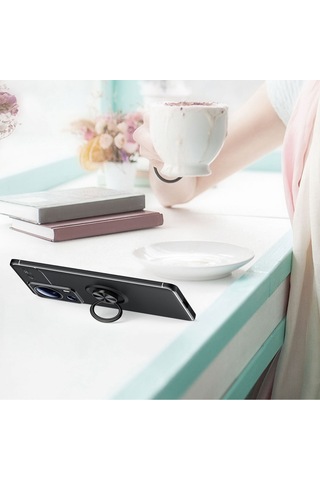 Xiaomi Uyumlu Mi 13 Lite Kılıf Zore Yüzüklü Ravel Silikon Kapak
