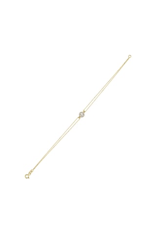 Altın Ortası Tektaşlı Zarif Bileklik As483bl Altınsepeti Sarı