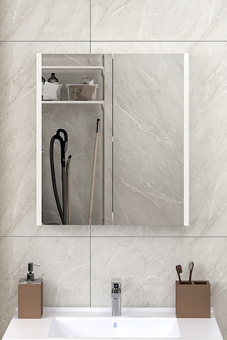 Soft Banyo Üst Dolap,banyo Üst Modül Beyaz