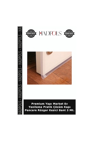 Premium Yapı Market Ev Yenileme Pratik Çözüm Kapı Pencere Rüzgar Kesici Bant 3 Mt.