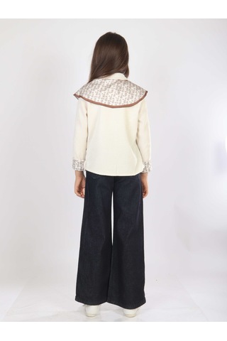 Xo Kids Kız Çocuk 3lu Alt Üst Takım 7-14 Yaş 3904-4904 Ekru
