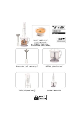 Goldmaster Twinmix Beyaz Blender Set