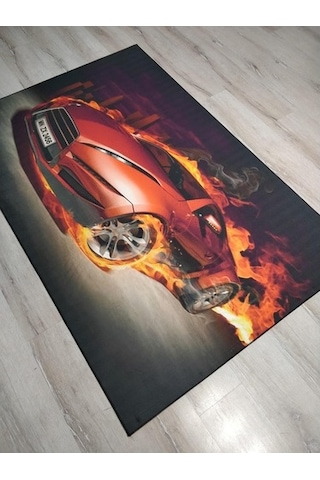 Foto Baskılı Halı Artist Halı Ateş 120X180 Cm Çok Renkli