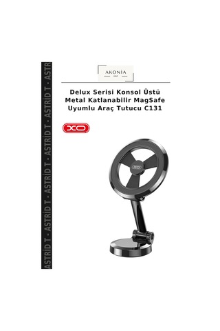 Delux Serisi Konsol Üstü Metal Katlanabilir Magsafe Uyumlu Araç Tutucu C131