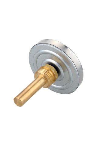 Hangfox Sıvı Sıcaklık Ölçer 0-120 C - Alüminyum Kasa, 63mm Gösterge, 1/2 Bsp Vida, Suya Dayanıklı, Yatay Montaj