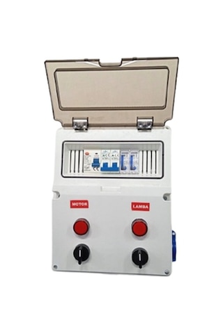 Havuz Kumanda Panosu 1 Pompa 1 Grup Lamba Kaçak Akım Rölesi, Zaman Saati Monofaze-toptancıyızbiz