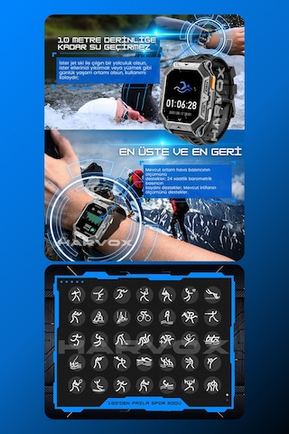 Arvonx Watch X1 Pro Iphone Ve Android Tüm Telefonlara Uyumlu Akıllı Saat(İthalatçı Garantili)