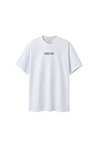 Velvoria Unisex Oversize Beyaz Director T-shirt