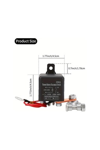 Elmpaly 200a 12vdc Agir Tip Uzaktan Kumandali Araç Akim Kesici Anahtari Çift Kumanda Bakir Kontakli 12v Tüm Araçlar Için