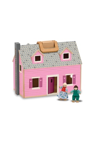Melissa And Doug Ahşap Taşınabilir Küçük Mobilyalı Ev