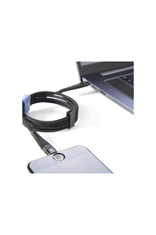 Shaza SG2005UT USB - Type-C 5A 100 W Örgü Hızlı Şarj Kablosu 1 M