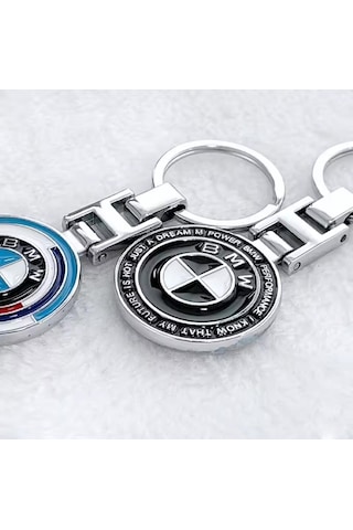 Metal Anahtarlık Siyah Bmw Logolu Anahtarlık E46 E60 E90 F30 X5