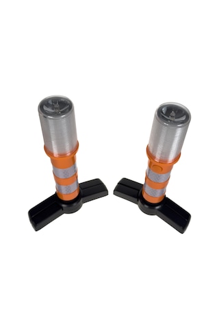 2 Fenerli Trafik Lambası Seti Uyarı Işığı Güvenlik Seti