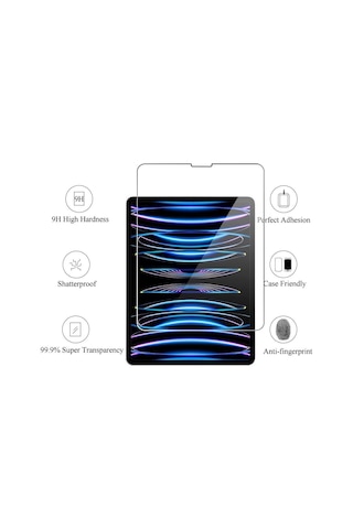 Apple Uyumlu iPad, Pro 11 2022 4. Nesil Ekran Koruyucu Flexible Nano