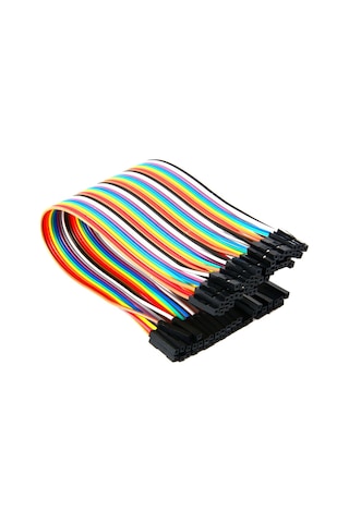 20cm 40 Pin Dişi Dişi Dupont Kablo Ayrılabilir 2.54mm 10 Renk Breadboard Atlama Kablosu Jumper