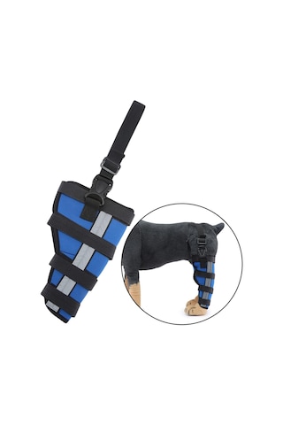 Homyl Pet Köpek Bacak Brace Arka Sıkıştırma Wrap M-mavi