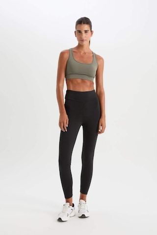 DeFactoFit Yüksek Bel İçi Yumuşak Tüylü Beli Saran Basic Düz Sporcu Tayt W8206AZ25SPBK81 SiYAH