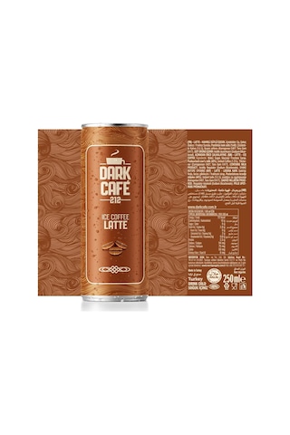 Dark Café 212 Soğuk Kahve Latte 250 Ml X 12 Adet Hazır