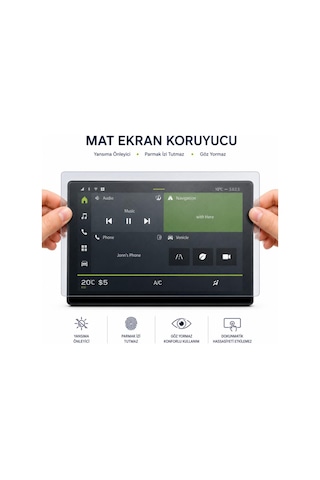 Dacia Jogger Mat Ekran Koruyucu 10 İnç Multimedya Anti Glare