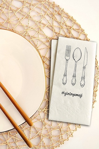 Ake Kağıt Günün Yemeği Konuşan Sunum Peçetesi 100 Adet