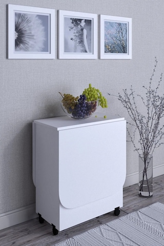 Oval Masa Açılır Katlanır Mdf