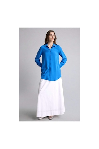 Defacto A Kesim Poplin Maxi Etek H5642ax26smwt79 Beyaz-wt79