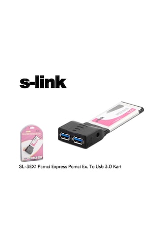 S-Link SL-3EX1 2 Port Usb 3.0 Express Pcmci Kart