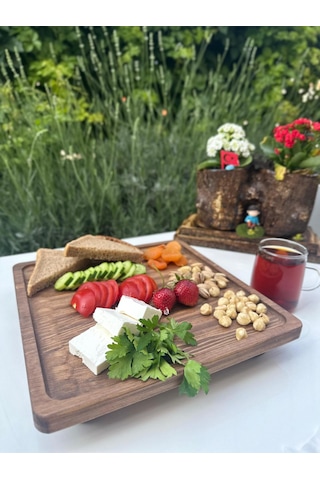 Doğal Ahşap Sunumluk Standı , Ahşap Kek Standı , Ahşap Meyve Tabağı , Ayaklı Doğal Ahşap Ceviz