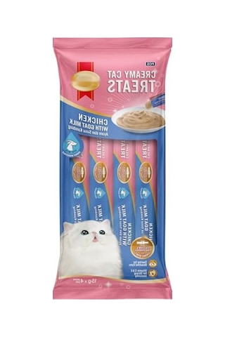 Kedi Ödülü Krema - Tavuk Ve Keçi Sütü Aromalı 4 X 15 Gr