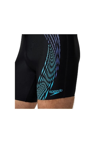 Speedo Duo Logo Print Mid Jam-mer Erkek Mayosu Siyah-mavi Siyah