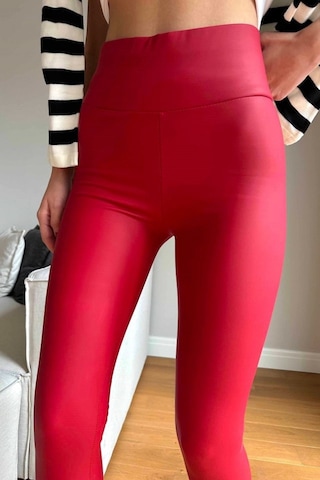 Soonaksesuar Kadın Yüksek Bel Içi Şardonlu Fırsat Ürün Toparlayıcı Tayt Kırmızı