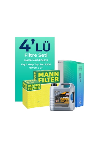 Mann Volkswagen T-Cross 1.0 Tsi Filtre Bakım Seti Liqui Moly Motor Yağlı (2020-2024) 4 Lü -