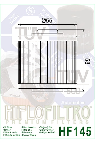 Hiflo Hf-145 Mondial Nevada 250 Yağ Filtresi