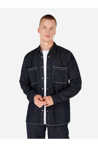 Colin's Colins Mavi Erkek Gömlek U.kol Cl1071150 Q1.v1 Dn43661 Denim